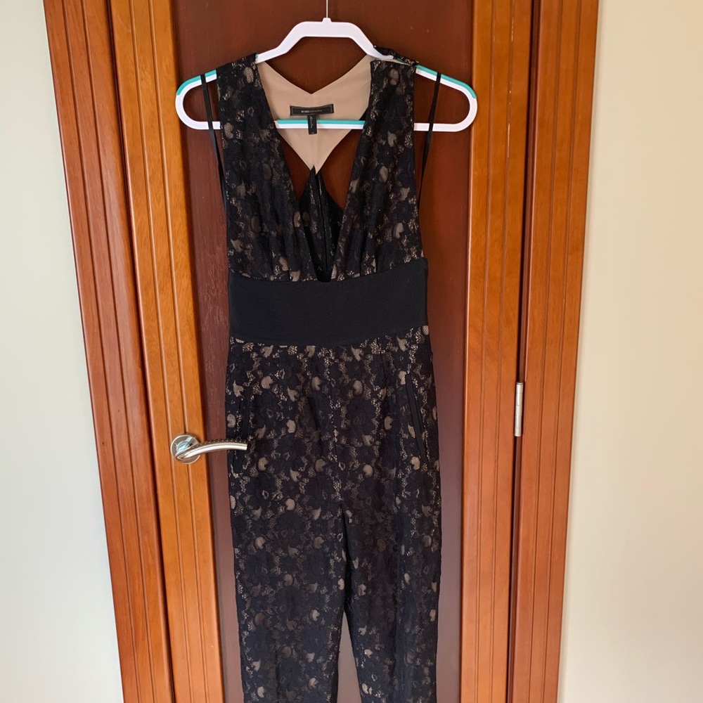 BCBG Black Lace Jumpsuit